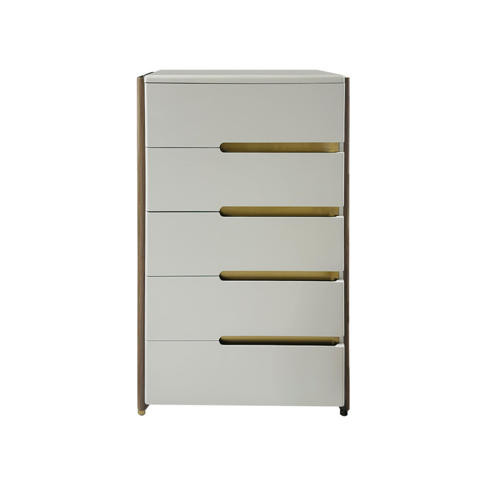 غرفة نوم متكاملة مودرن 8 قطع خشب فاخر - بيج