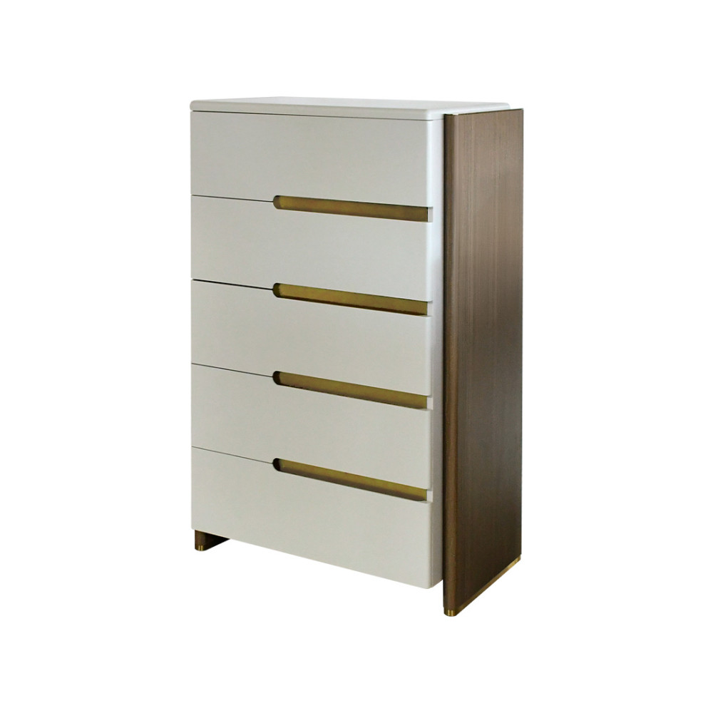 غرفة نوم متكاملة مودرن 8 قطع خشب فاخر - بيج