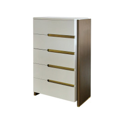 غرفة نوم متكاملة مودرن 8 قطع خشب فاخر - بيج