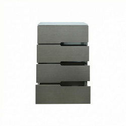 غرفة نوم متكاملة مودرن 8 قطع خشب فاخر - رمادي