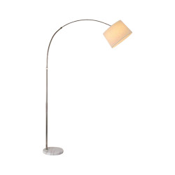 أباجورة أرضية استاند معدني منحني - فضي 200 سم