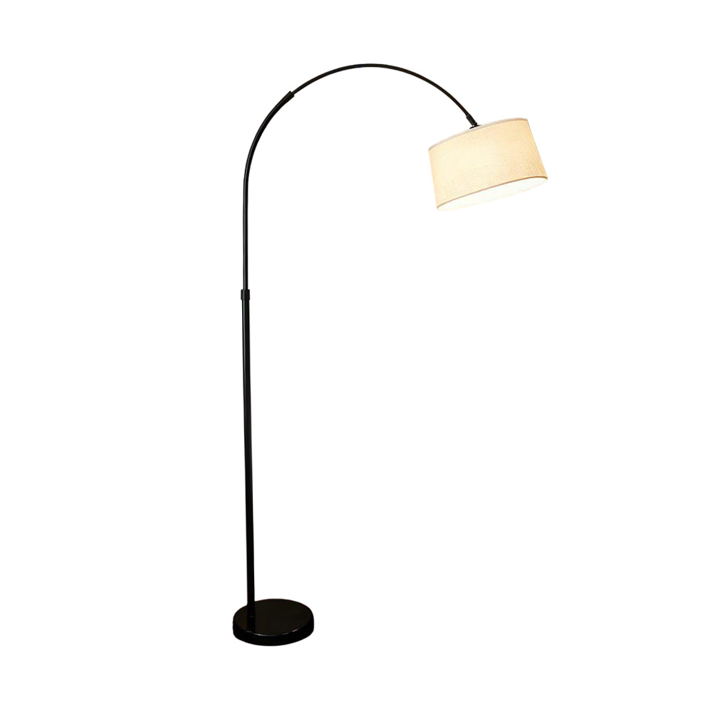 أباجورة أرضية استاند معدني منحني - أسود