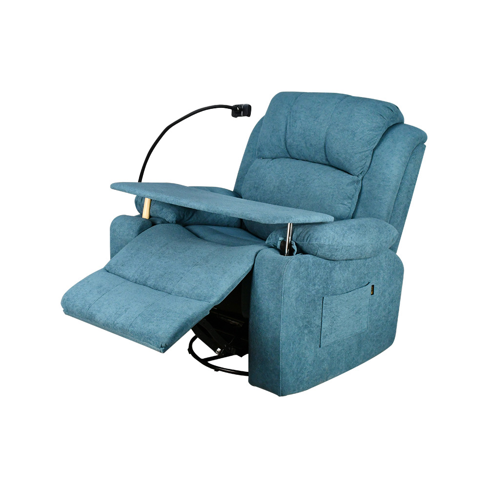 كرسي استرخاء مودرن هزار دوار بحامل جوال مع طاولة سماوي غامق