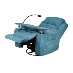 كرسي استرخاء مودرن هزار دوار بحامل جوال مع طاولة سماوي غامق