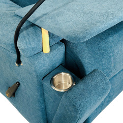 كرسي استرخاء مودرن هزار دوار بحامل جوال مع طاولة سماوي غامق