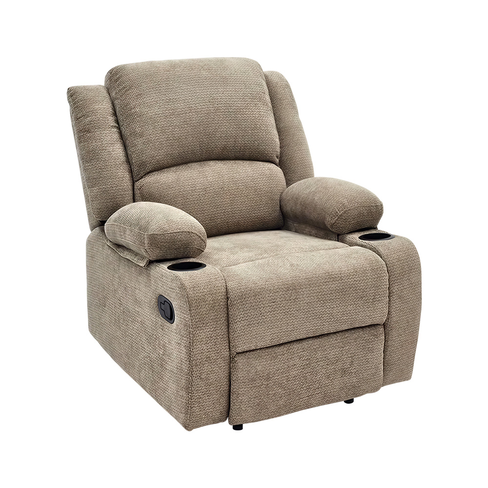 كرسي استرخاء ثابت قماشي مودرن مع مساحة تخزين كافيه