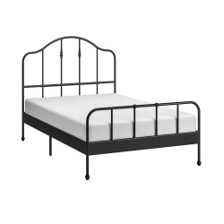 هيكل سرير معدني أسود 120×200 سم