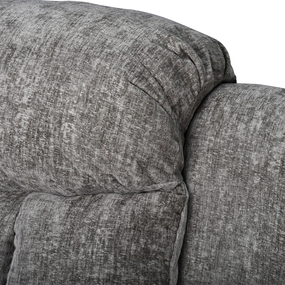 كرسي استرخاء فخم هزاز دوار بحامل جوال رمادي غامق