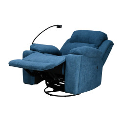 كرسي استرخاء فخم هزاز دوار بحامل جوال وحامل أكواب متحرك