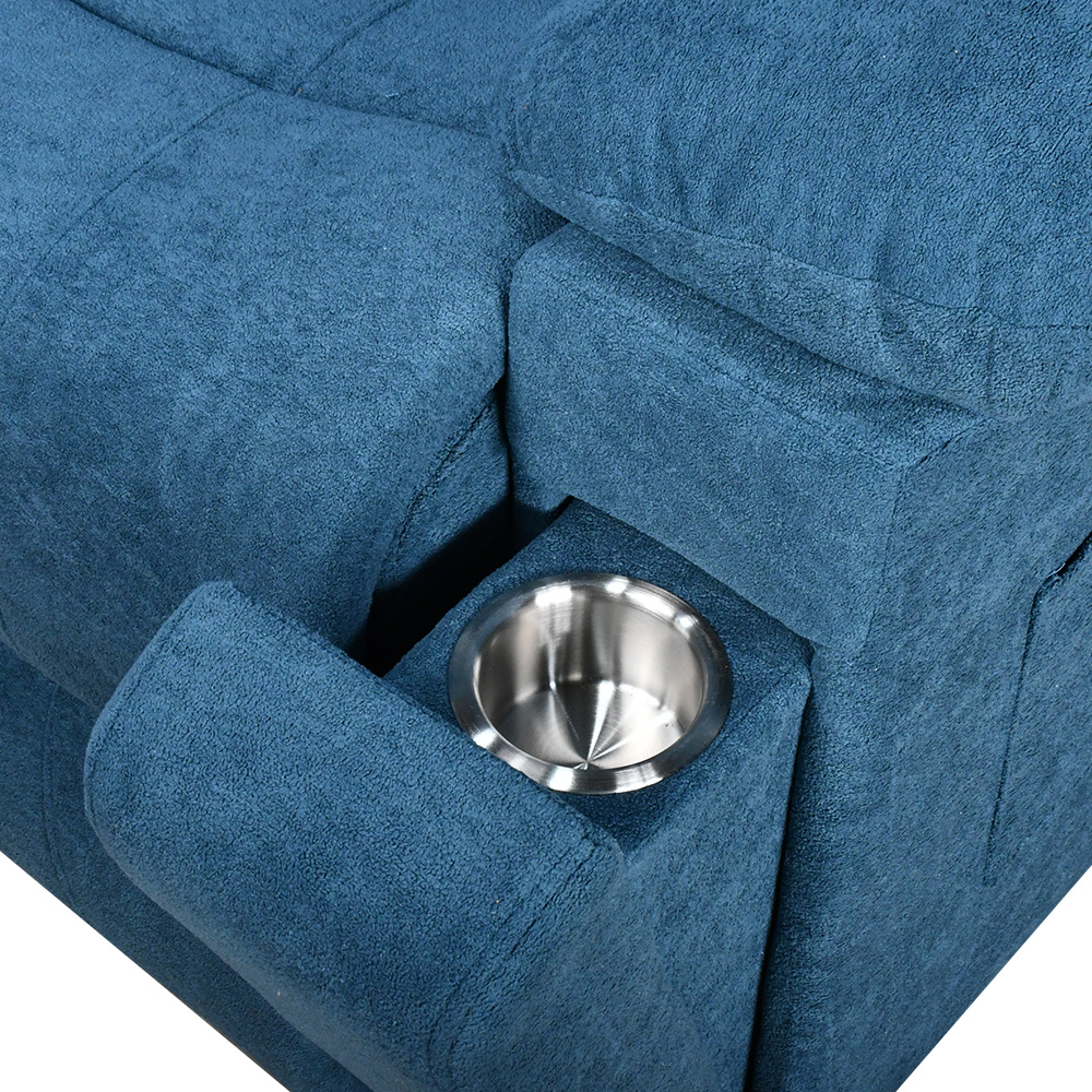 كرسي استرخاء فخم هزاز دوار بحامل جوال وحامل أكواب متحرك