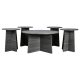 طقم طاولات خدمة 5 قطع خشبي رمادي غامق