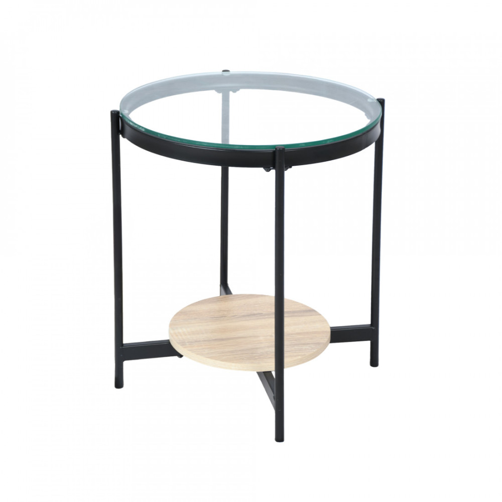 طاولة خدمة مفردة سطح زجاج 50×47 سم