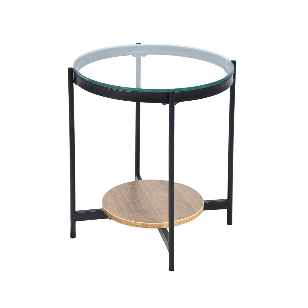 طاولة خدمة مفردة سطح زجاجي 50×47 سم