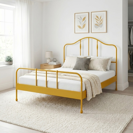سرير ذهبي حديد 190X90 سم