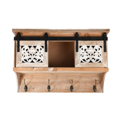 رف كوفي حائط علاقي خشبي