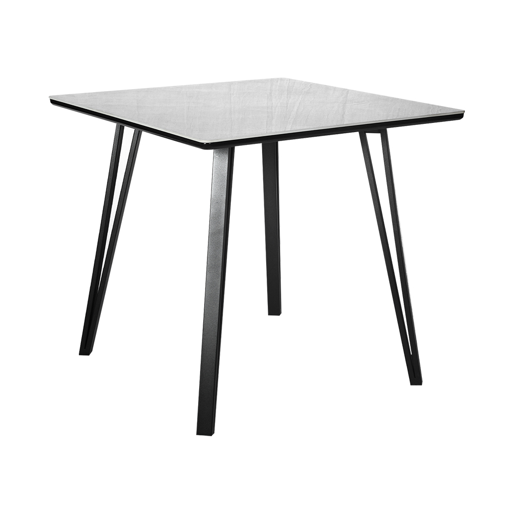 طاولة طعام مفردة خشب بأرجل معدنية 80 سم