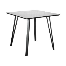 طاولة طعام مفردة خشب بأرجل معدنية 80 سم