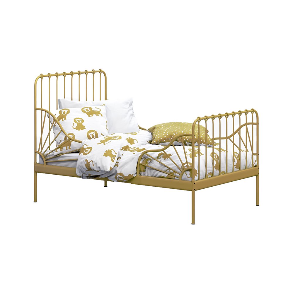 هيكل سرير حديد ذهبي 80×170 سم