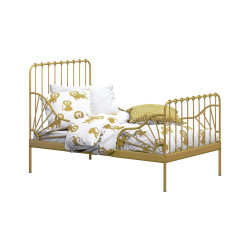 هيكل سرير حديد ذهبي 80×170 سم