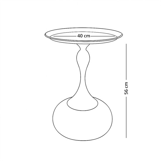طاولة قهوة مفردة ستيل دائرية مودرن أسود 56×40 سم طاولة قهوة مفردة ستيل دائرية مودرن أسود 56×40 سم