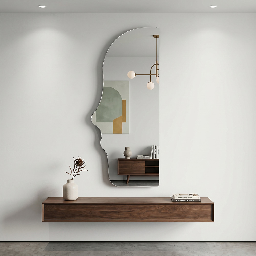 مرآة جدارية مودرن تصميم عصري 120×50 سم
