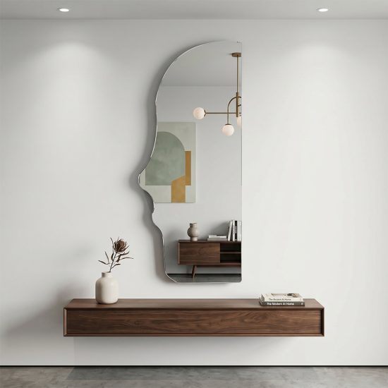 مرآة جدارية مودرن تصميم عصري 120×50 سم