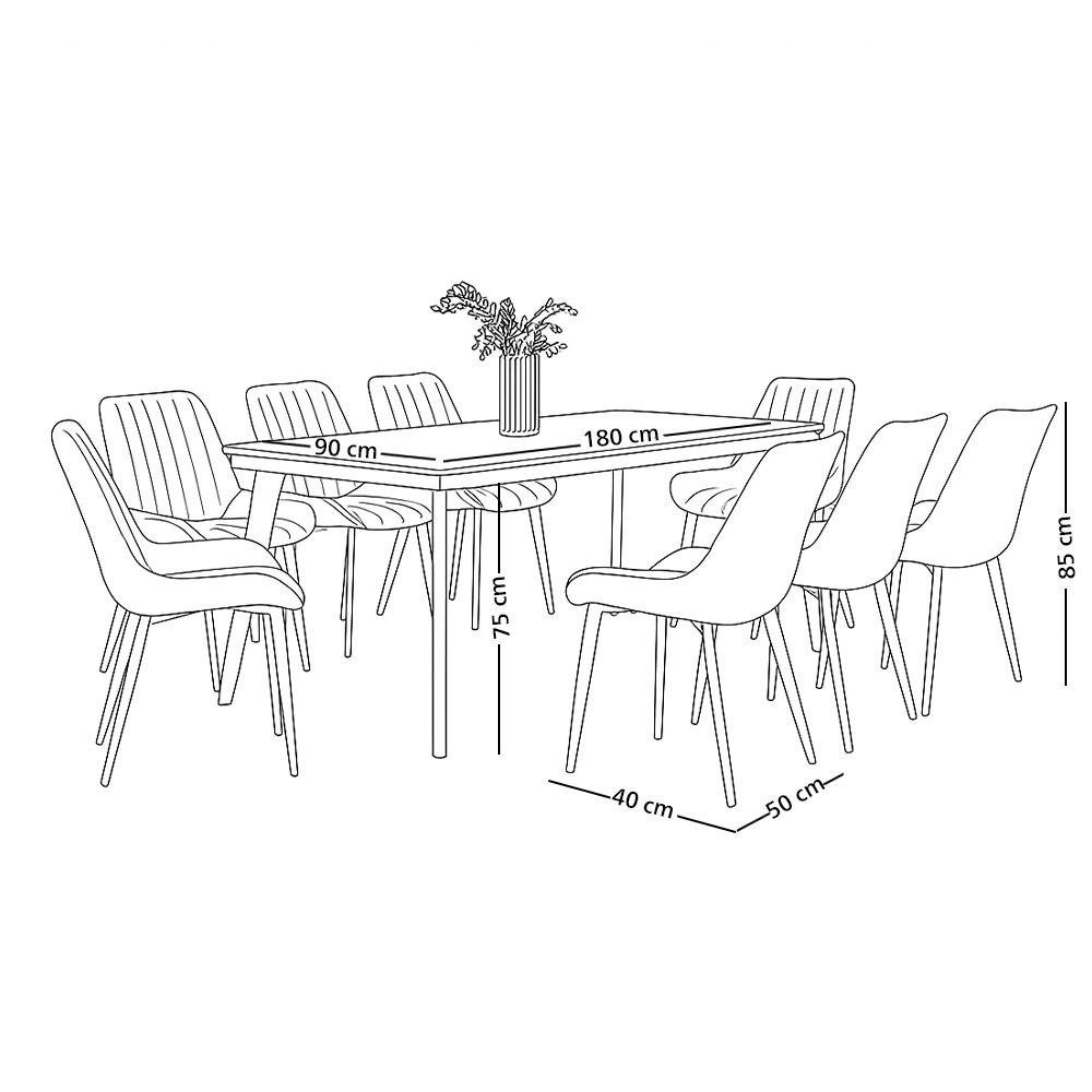 طاولة طعام خشب 8 كراسي مودرن