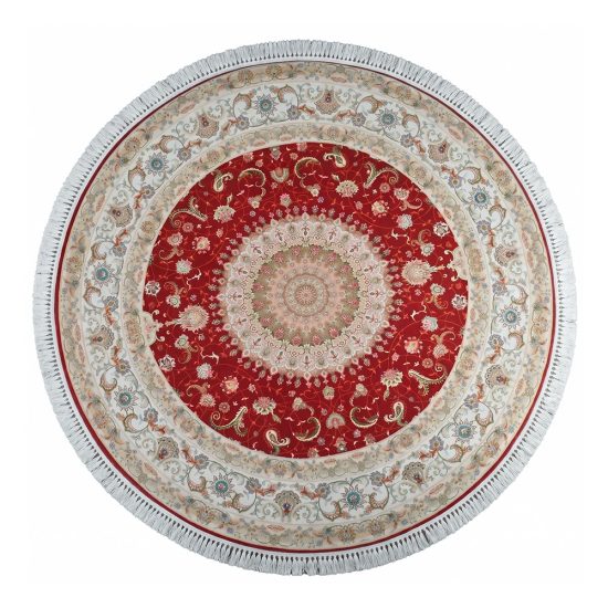 سجادة صالة مطبوعة ناعمة بتصميم شرقي - 150×150 سم سجادة صالة مطبوعة ناعمة بتصميم شرقي - 150×150 سم