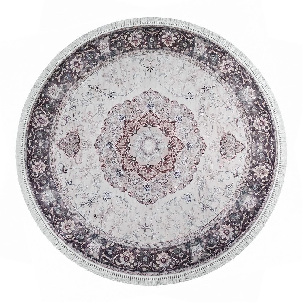 سجادة صالة مطبوع ناعم تصميم شرقي 150×150 سم سجادة صالة مطبوع ناعم تصميم شرقي 150×150 سم