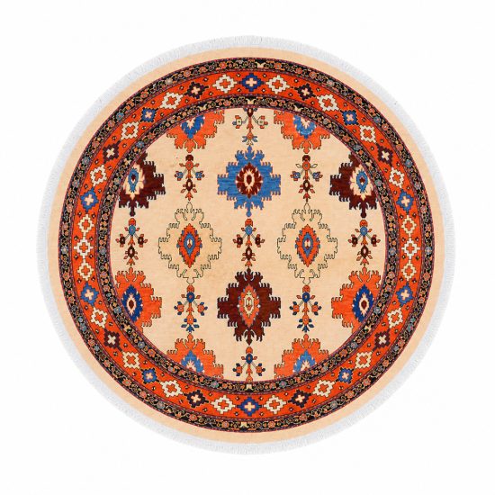 سجادة صالة مطبوعة ناعمة بتصميم شرقي - 150×150 سم