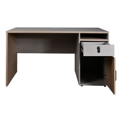 مكتب خشبي مع خزانة مودرن 150 سم