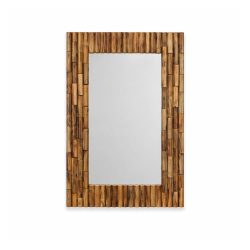 مرآة حائط اطار خشبي 60×90 سم مرآة حائط اطار خشبي 60×90 سم