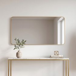 مرآة ديكور حائط بإطار ذهبي 60×120سم مرآة ديكور حائط بإطار ذهبي 60×120سم