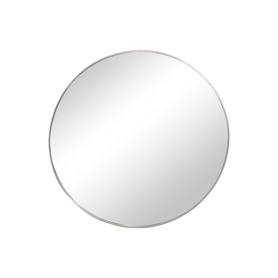 مرآة ديكور حائط دائرية بإطار فضي 80×80سم