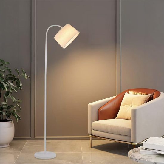 أباجورة أرضية استاند معدني منحني تصميم عصري