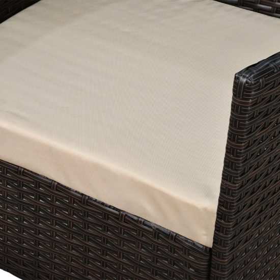 طقم جلسة حديقة خارجية راتان 3 قطع طقم جلسة حديقة خارجية راتان 3 قطع