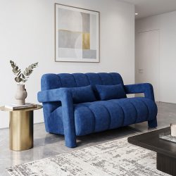 كنبة معيشة ثنائية تصميم عصري ازرق