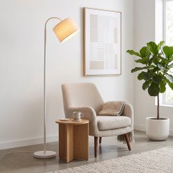 أباجورة أرضية استاند معدني منحني تصميم عصري أباجورة أرضية استاند معدني منحني تصميم عصري