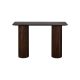 طاولة كونسول خشبي مضلع 120 سم - بني غامق