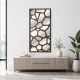 مرآة حائط مودرن موزاييك خشبي بني مرآة حائط مودرن موزاييك خشبي بني