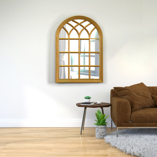 مرآة حائط اطار بلاستيك ذهبي 50×70 سم مرآة حائط اطار بلاستيك ذهبي 50×70 سم