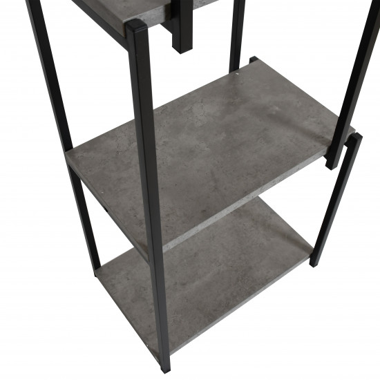 استند رفوف خشب هيكل معدني