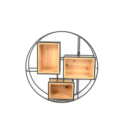 وحدة رفوف حائط معدن / خشب وحدة رفوف حائط معدن / خشب