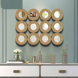 ديكور مرآة حائط اطار ذهبي 75×100 سم ديكور مرآة حائط اطار ذهبي 75×100 سم