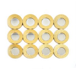 ديكور مرآة حائط اطار ذهبي 75×100 سم ديكور مرآة حائط اطار ذهبي 75×100 سم