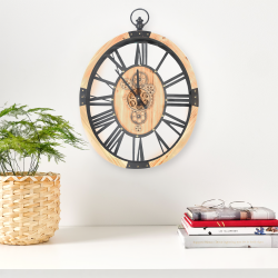 ساعة حائط خشب 73 سم ساعة حائط خشب 73 سم