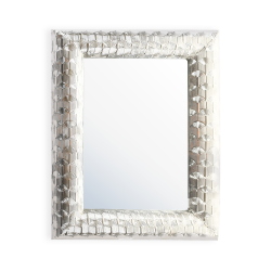 مرآة حائط اطار فضي 70×90 سم مرآة حائط اطار فضي 70×90 سم