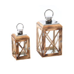 طقم فوانيس عمودي خشب طقم فوانيس عمودي خشب