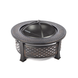 موقد نار معدني أسود 81 سم موقد نار معدني أسود 81 سم