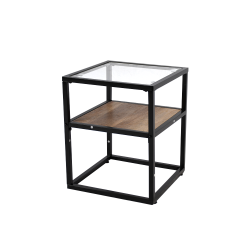 طاولة خدمه مفرد معدن, زجاج, خشب طاولة خدمه مفرد معدن, زجاج, خشب